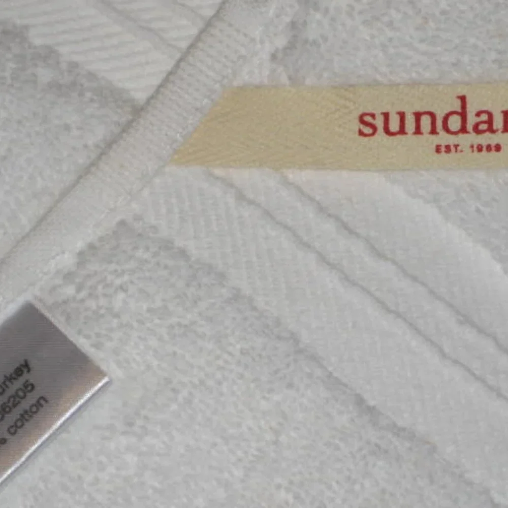 NWT Set of 2 Sundance Hand Towels White Original Package Cotton Made in Turkey